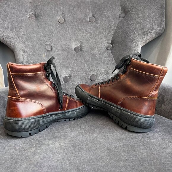 Frye Men’s Ryan Lug Trek Brown Leather High Top Boots – Size 7.5 main image 10